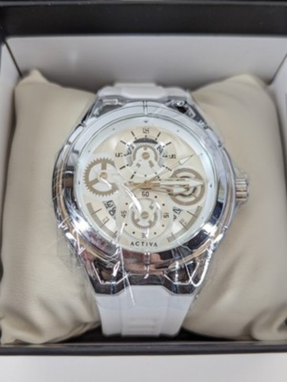 Activa Drift X ACW9349-008 Men's 44mm White Skeleton Dial Quartz Watch New - Picture 3 of 5